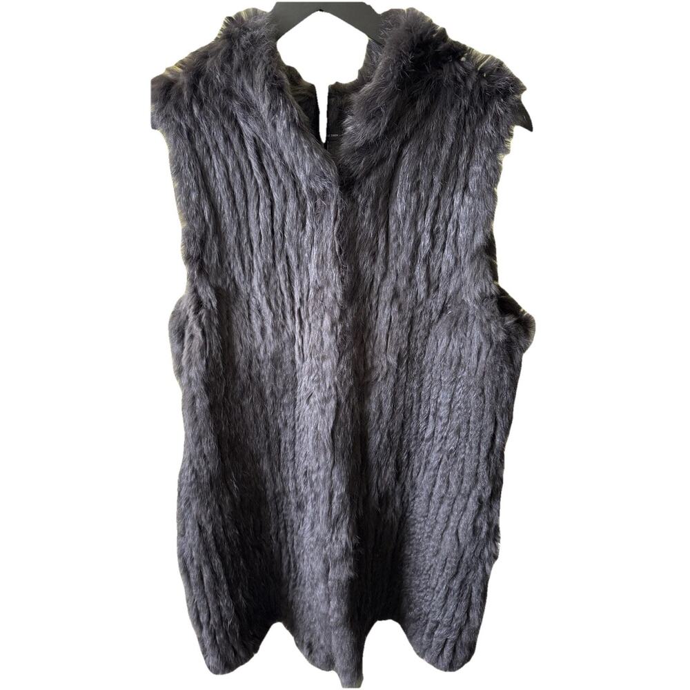 October Love Black Faux Fur Vest